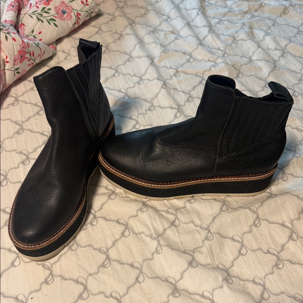 Dolce Vita Black Leather Men's Ankle Boots